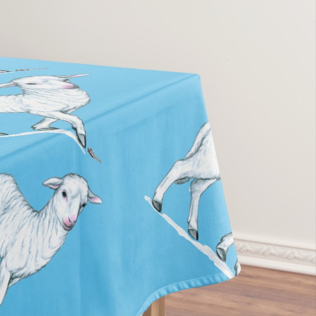 Little White Lamb Tischdecke (Beispiel)
