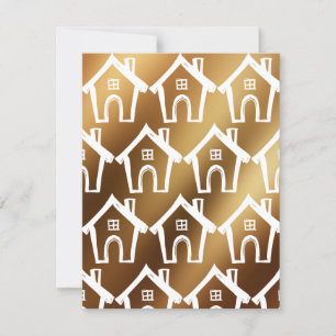Little White Maisons Smooth Gold Nouvelle carte d'
