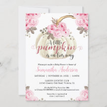 Little White Pumpkin Pink Floral Girl Baby Dusche