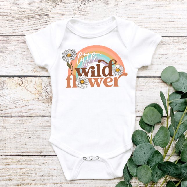 Little Wild Blume Retro Groovy Boho Baby Baby Strampler (Von Creator hochgeladen)