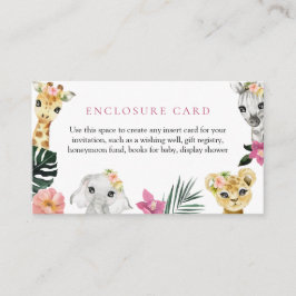 Little Wild One Jungle Babyduschenkarte Begleitkarte