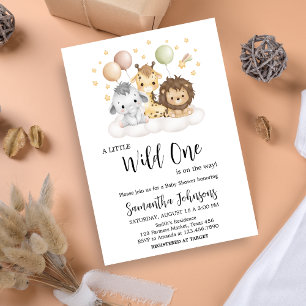 Little Wild One Niedlich Baby Dusche Einladung
