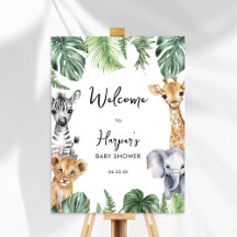 Little Wild One Safari Baby shower Affiche de bien