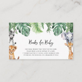 Little Wild One Safari Baby Shower Books für Baby Begleitkarte