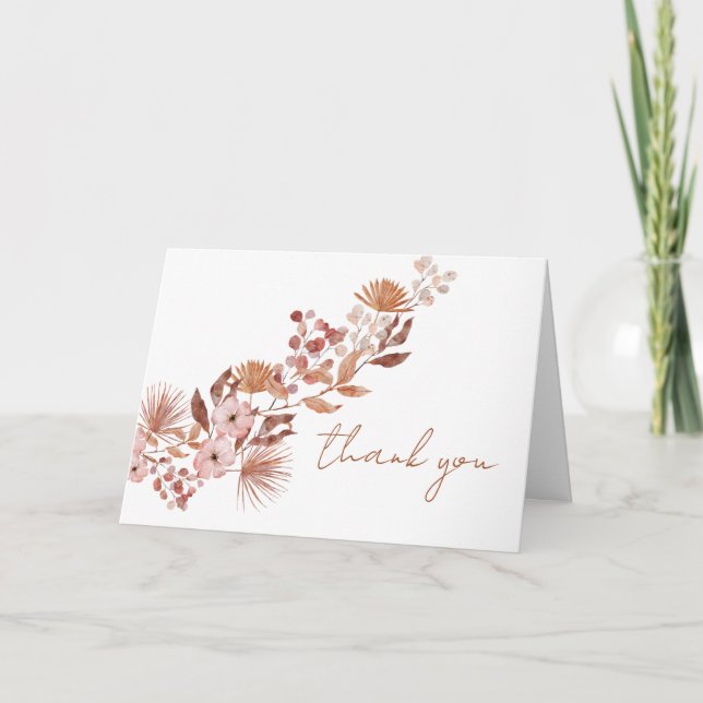 Little Wildblume Boho | Fall Baby Shooter Dankeskarte (Vorderseite)