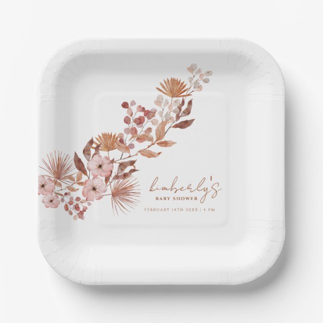 Little Wildblume Boho | Fall Baby Shooter Pappteller (Vorderseite)