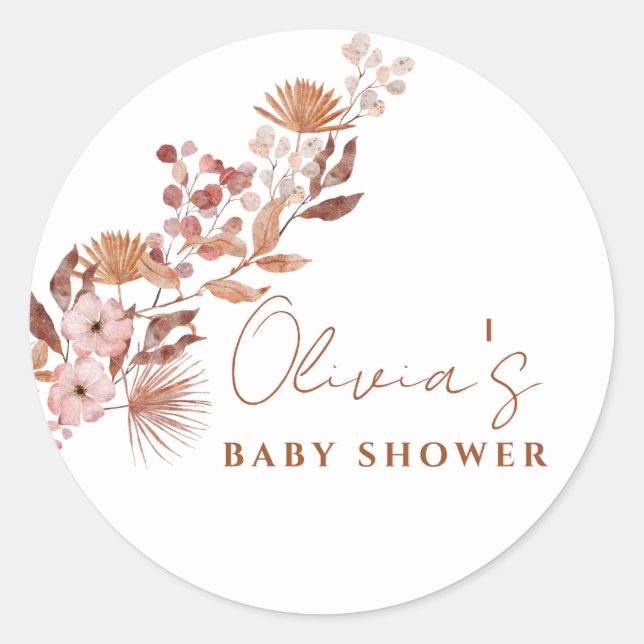 Little Wildblume Boho | Fall Baby Shooter Runder Aufkleber (Vorderseite)