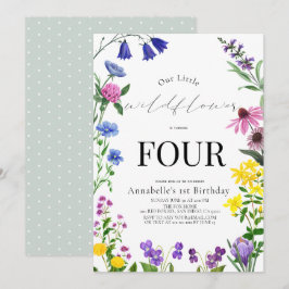 Little Wildblume Script Geburtstag Einladung