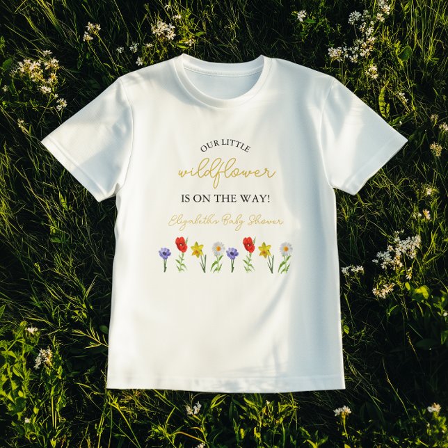 Little Wildflower Baby Shower T-Shirt (Von Creator hochgeladen)
