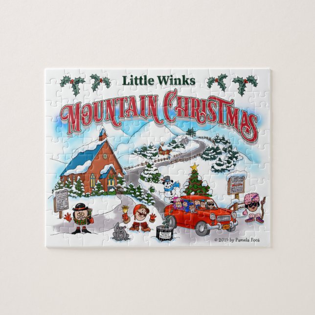 Little Winks Mountain Weihnachtspuzzle (Horizontal)