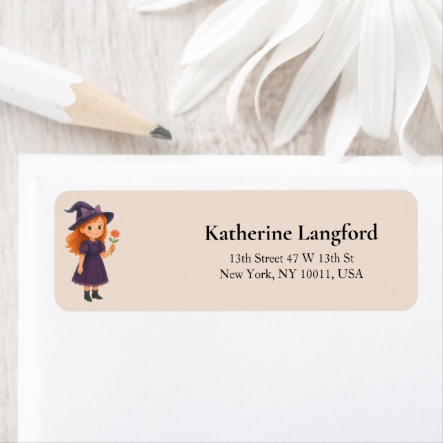 Little Witch with Flower Halloween Baby  Shower (Insitu)