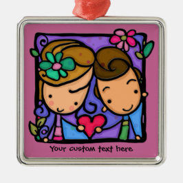 LittleGirlie erste Liebe-Gewohnheitsverzierung Silbernes Ornament