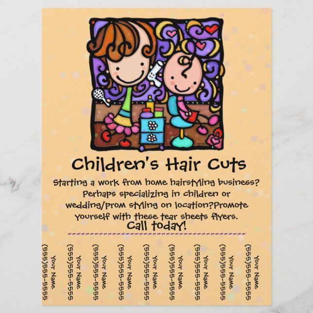 LittleGirlie schneidet & stils Kinderhaar! hellbra Flyer (Vorne)