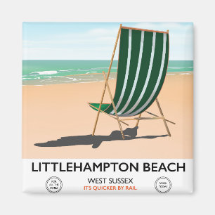 Littlehampton Beach East Sussex Reiseplakat Magnet