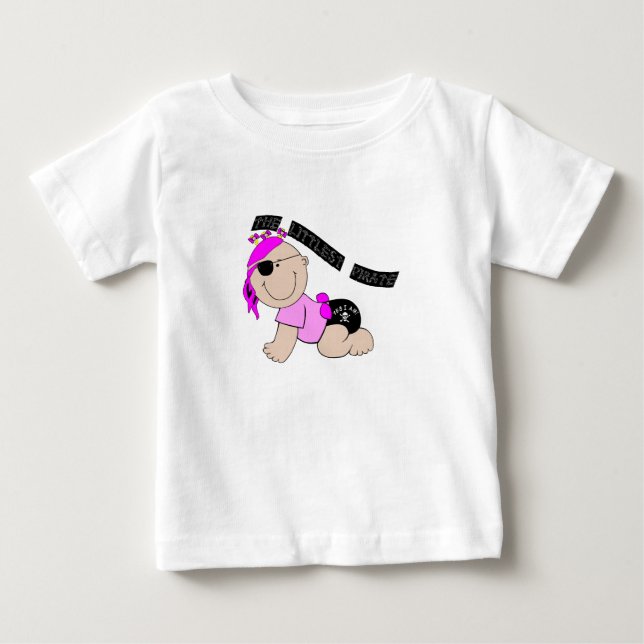 Littlest Pirate (Girl) Säugling T - Shirt (Vorderseite)