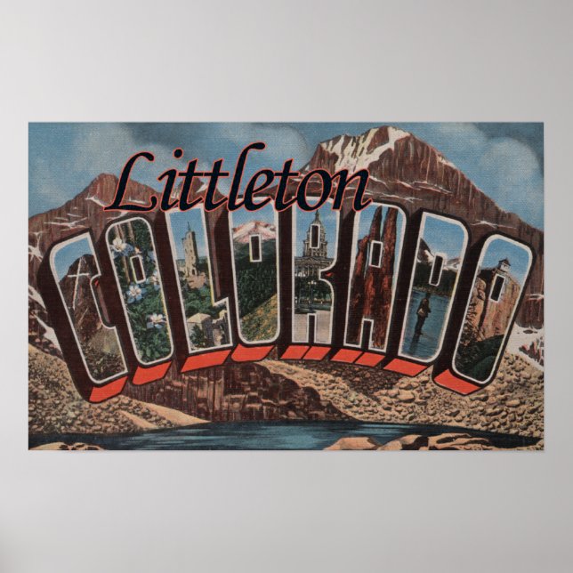 Littleton, Colorado - Große Buchstabenszenen Poster (Vorne)