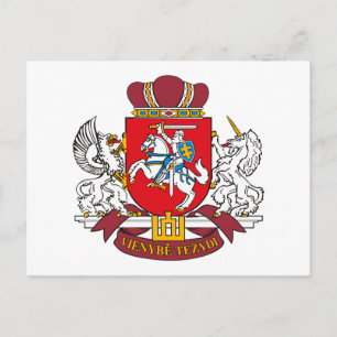 Lituanie Armoiries Carte postale