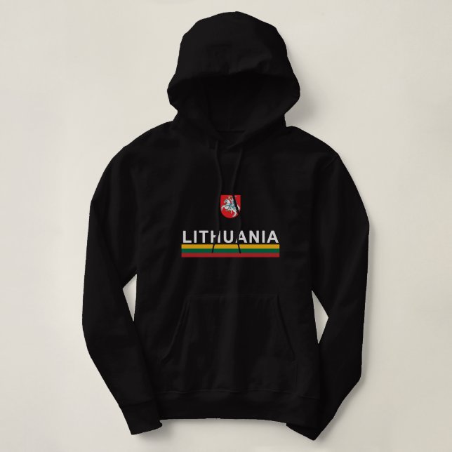 Lituanie Sweat - shirt à capuche sportif - Drapeau (Design devant)
