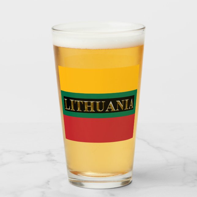LITUANIE VERRE DE BIÈRE (Devant (rempli))
