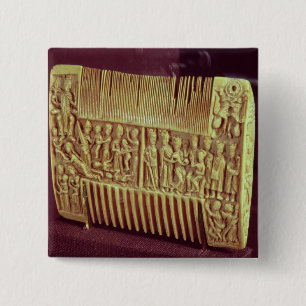 Liturgischer Kamm, Schule von St Albans, c.1120 Button