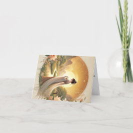 Liu, chinesische weibliche Weihnachtskarte. Feiertagskarte