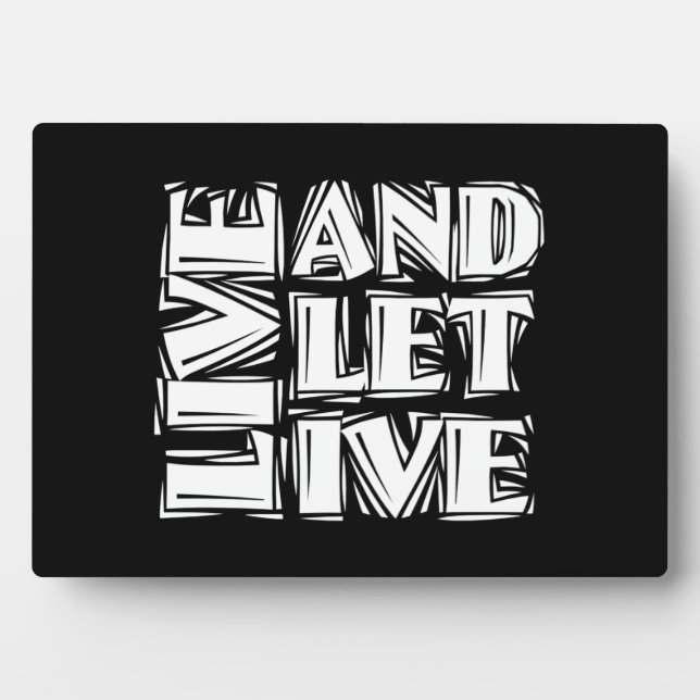 Live-12-Step-Erholung-Slogan-Angebot Gelassen Fotoplatte (Vorderseite)