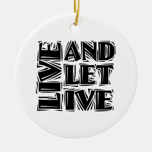 Live-12-Step-Erholung-Slogan-Angebot Gelassen Keramikornament (Vorne)