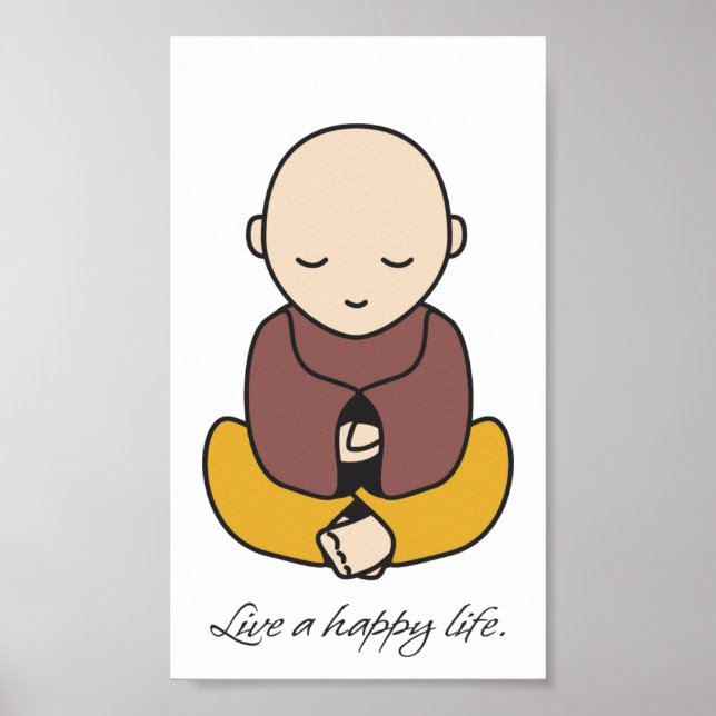 Live a happy life poster (Vorne)