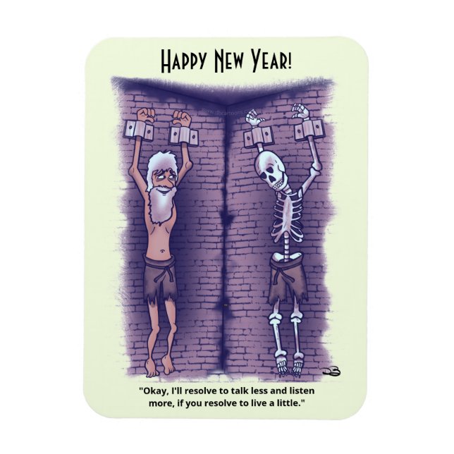 Live A Little New Year's Photo Magnet (Vertikal)