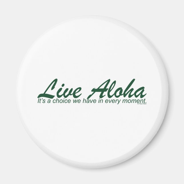 Live Aloha Landschaftsgestaltung Magnet (Vorne)