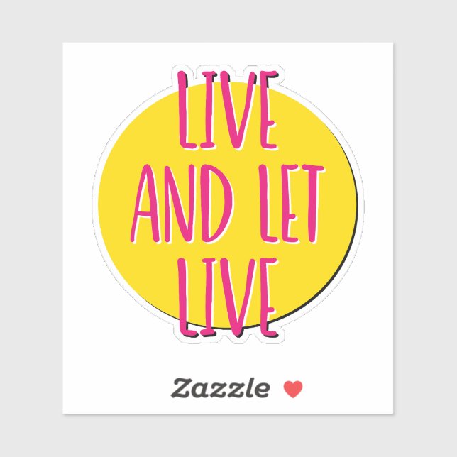 Live and Lass Live 12 Step Slogan Aufkleber (Blatt)