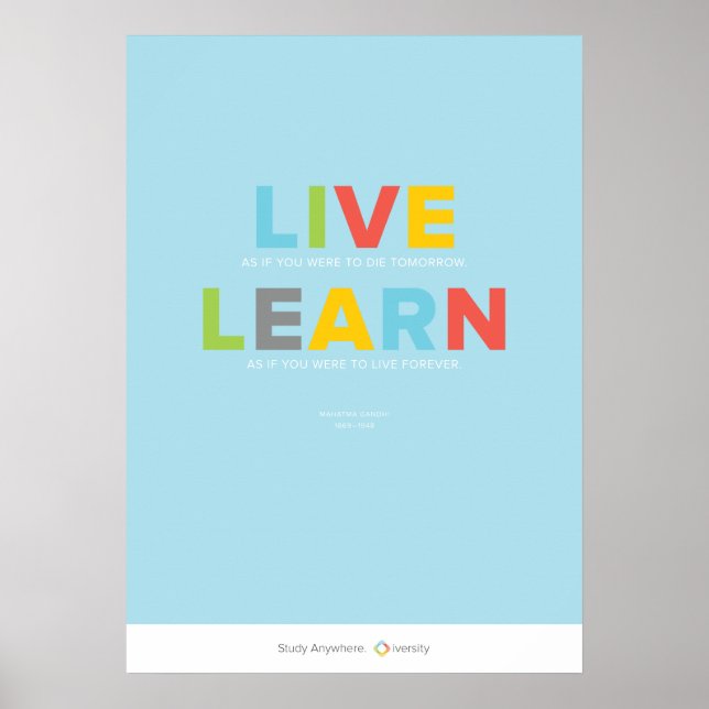 Live and Learn Poster (Vorne)