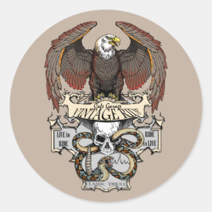 Live-Biker-Design Runder Aufkleber