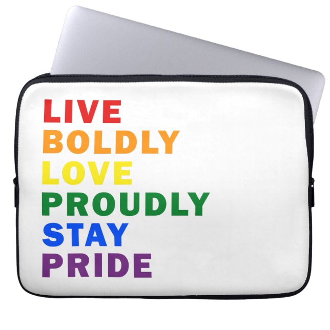 Live Bolly Liebe stolz StayPride Electronics Bag Laptopschutzhülle (Vorderseite)