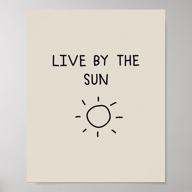 Live By the Sun Poster (Vorne)