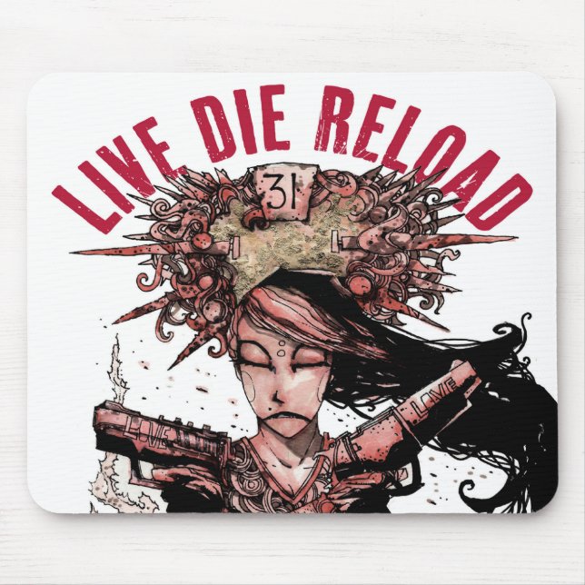 Live Die Reload mouse pad Mousepad (Vorne)