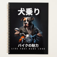 Live Fast Bark Loud - Pitbull Riding Motorrad