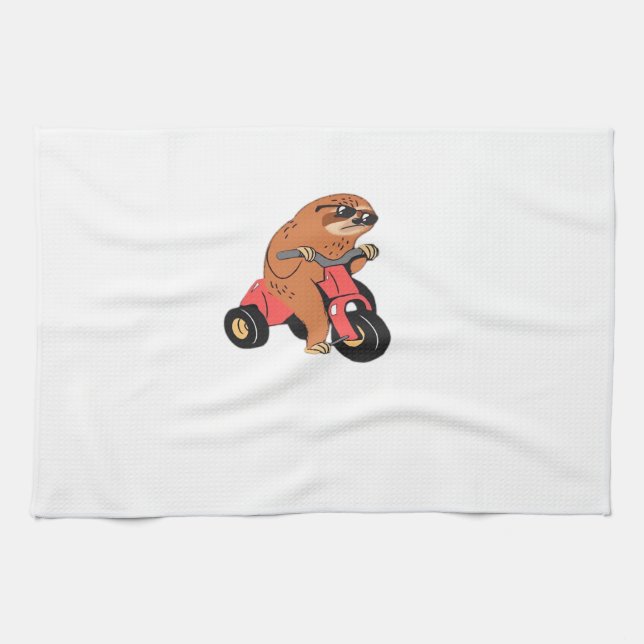 Live Fast Die Eventually Oversized T-Shirt Geschirrtuch (Horizontal)