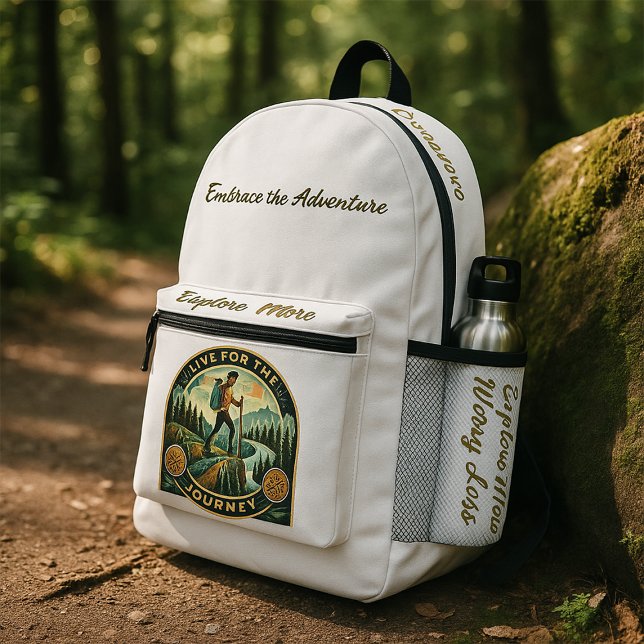 "Live for Journey" Adventure Backpack Bedruckter Rucksack (Von Creator hochgeladen)
