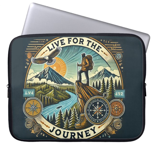 "Live for Journey" Laptop-Sieb Laptopschutzhülle (Vorderseite)
