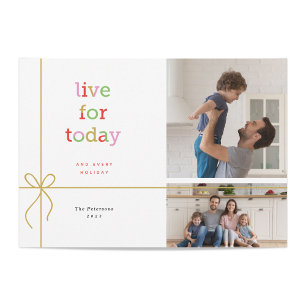 Live for Today Carte photo de vacances avec 2 phot