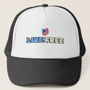 Live Free American Flag Not Style Truckerkappe