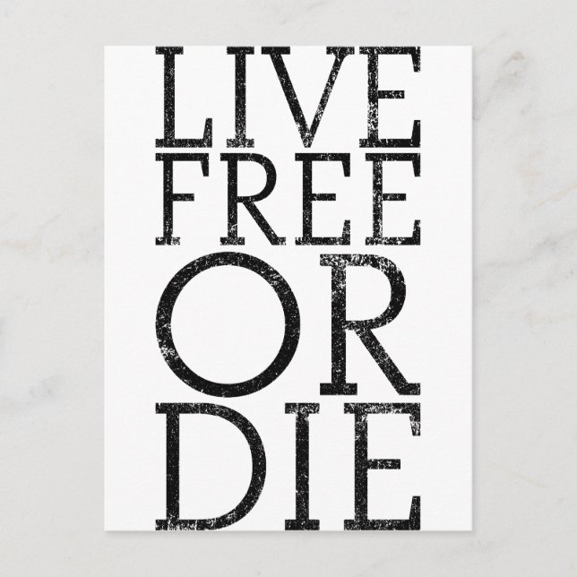 Live-frei oder Die Postkarte (Vorderseite)