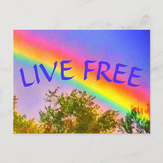 LIVE FREIRAINBOW Postkarte (Vorderseite)