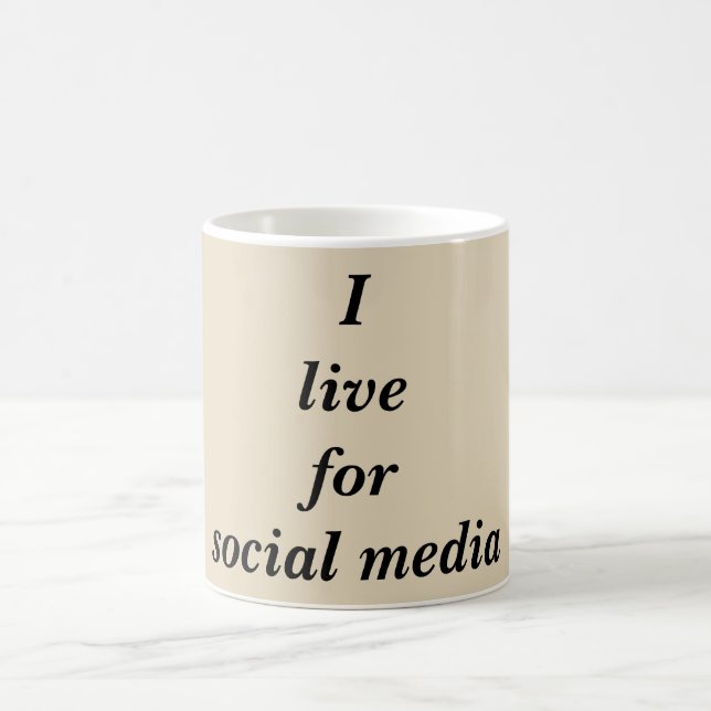 Live für Social Media Kostenvoranschlag Tasse (Mittel)
