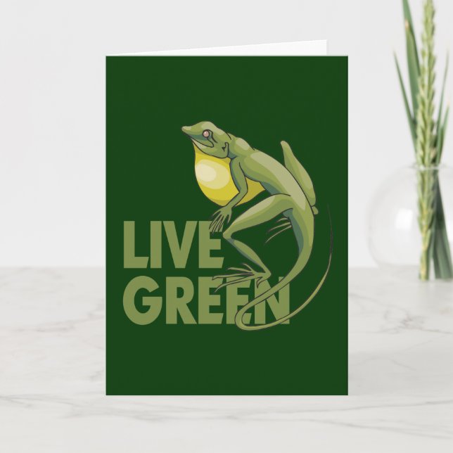 Live Green Feiertagskarte (Vorderseite)