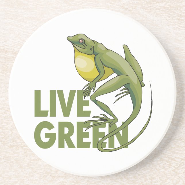 Live Green Sandstein Untersetzer (Vorne)