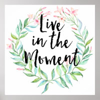 Live in the Moment Jasmine Watercolor Floral