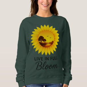 Live in Vollblut Sonnenblumen Sonnenuntergang Insp Sweatshirt