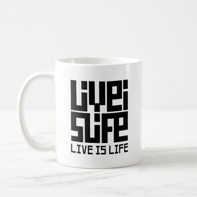 Live is life kaffeetasse (Links)